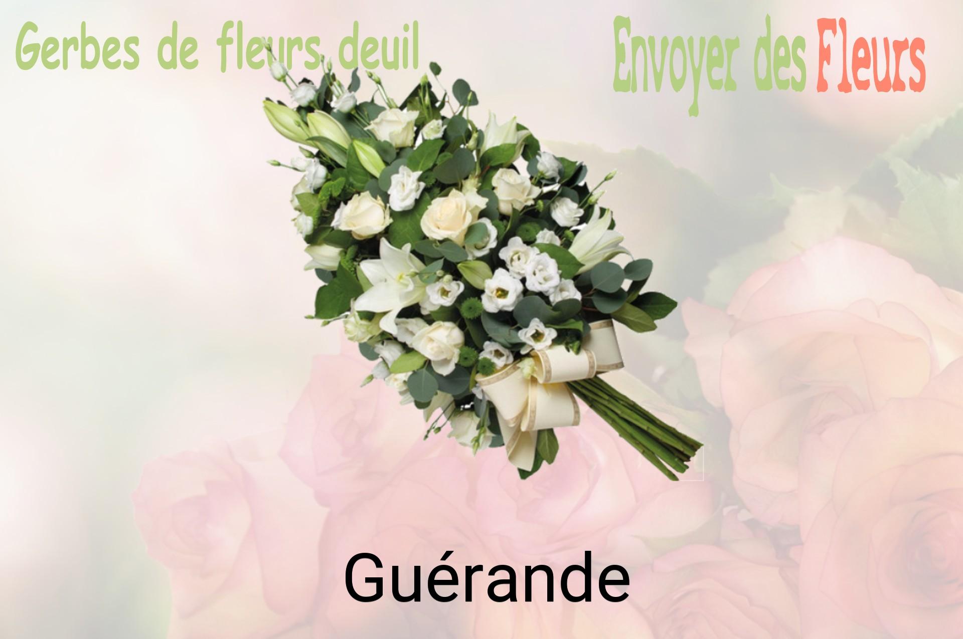 Gerbe de fleurs de deuil livrée à Guérande